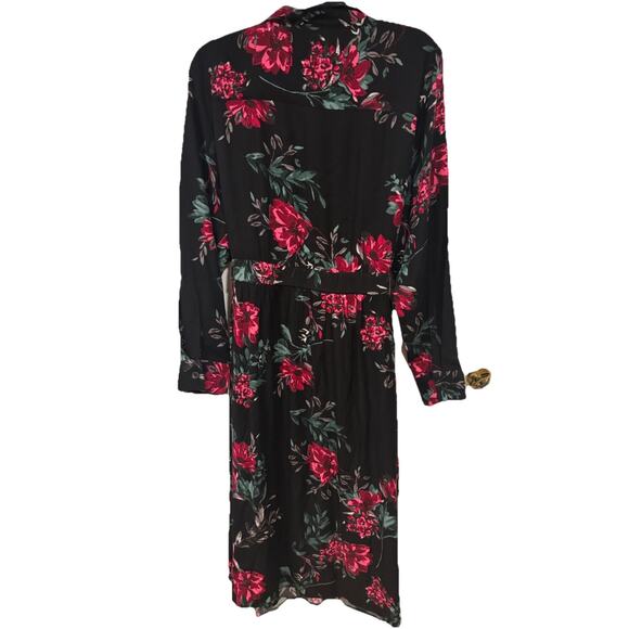 Plus Size EVRI Long Shirt Dress Roses Romantic MIDI Women’s 1x - Picture 5 of 6